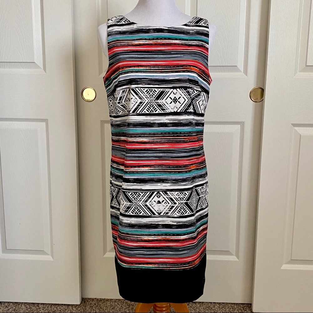 AB Studio Sheath Shift Sleeveless Work Business Dress‎ Size 14 EUC